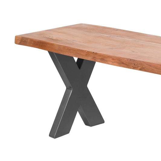 Acacia Wood Bench - Industrial style
