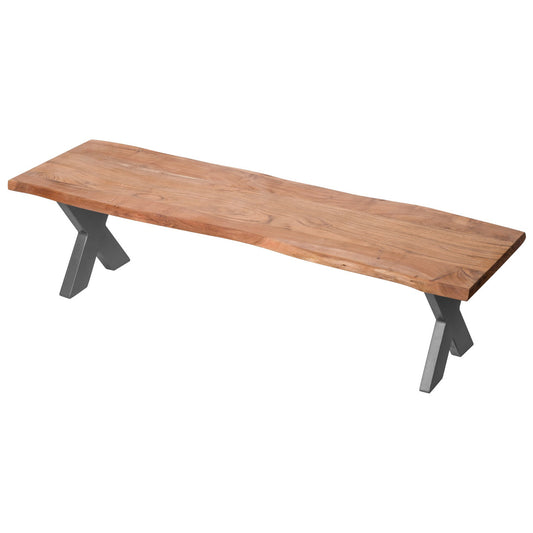 Acacia Wood Bench - Industrial style