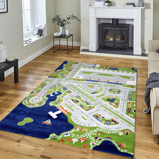 Norbu Multicolor 3D Carpet for Kids - 150 x 230 cm (4.9 x 7.5 ft)