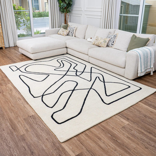 Pure Wool Carpet Varnek Cream (Round)