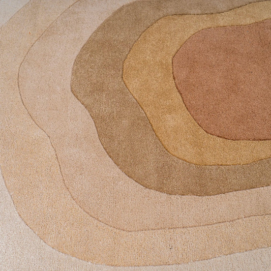 Pure Wool Carpet Contour Beige (Rectangle)