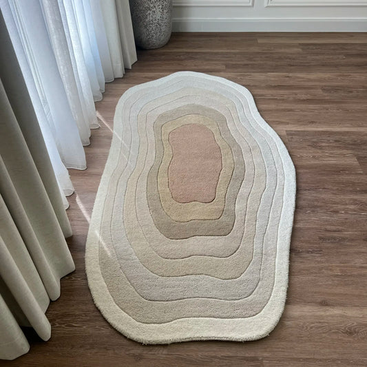 Pure Wool Carpet Contour Beige (Runner)