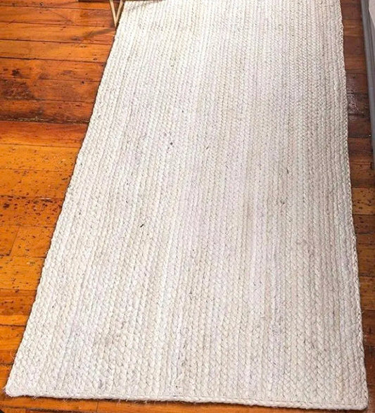 Pai Braided Jute White Carpet (Runner)