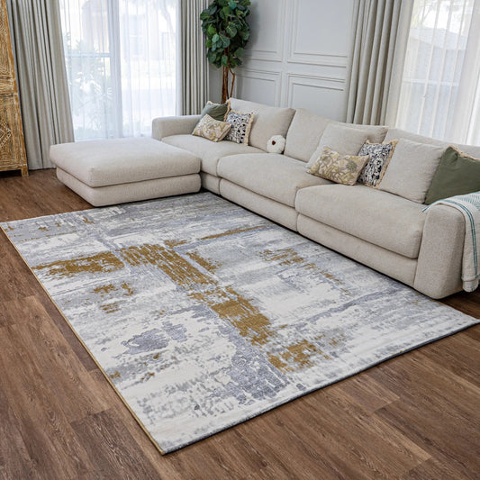 Greg Grey Gold Carpet (Rectangle)