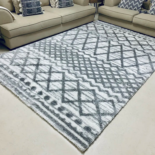 Fes White Grey Carpet (Runner)