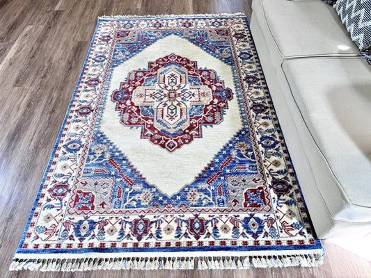 Otika Beige Red-Blue Carpet (Rectangle)