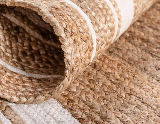 Istanbul Natural Beige White Carpet (Round)