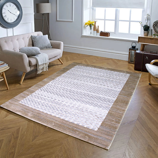 Matrix Beige, Grey Carpet (Rectangle)