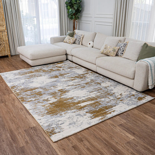 Jewel Grey Gold Carpet (Rectangle)