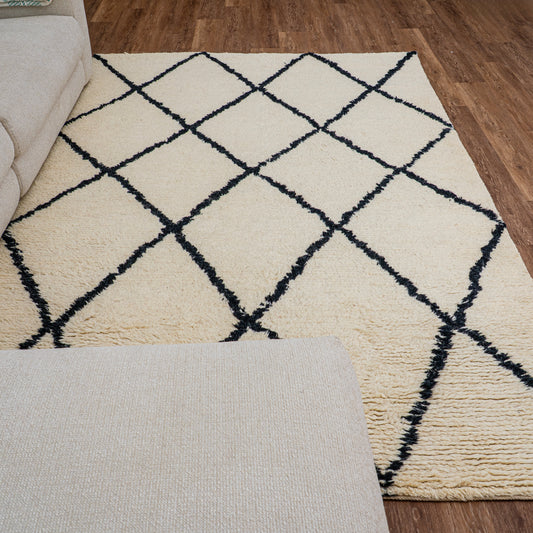 WoolShaggy-HFWS1-White-Black5 - Handpicked Furniture AE