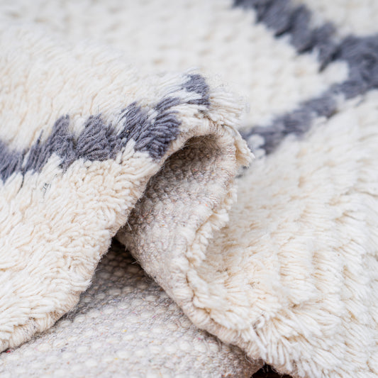 Pure Wool Carpet Rabat White (Runner)