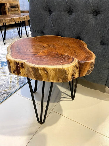 End/Side Table (Acacia Wood) Industrial style