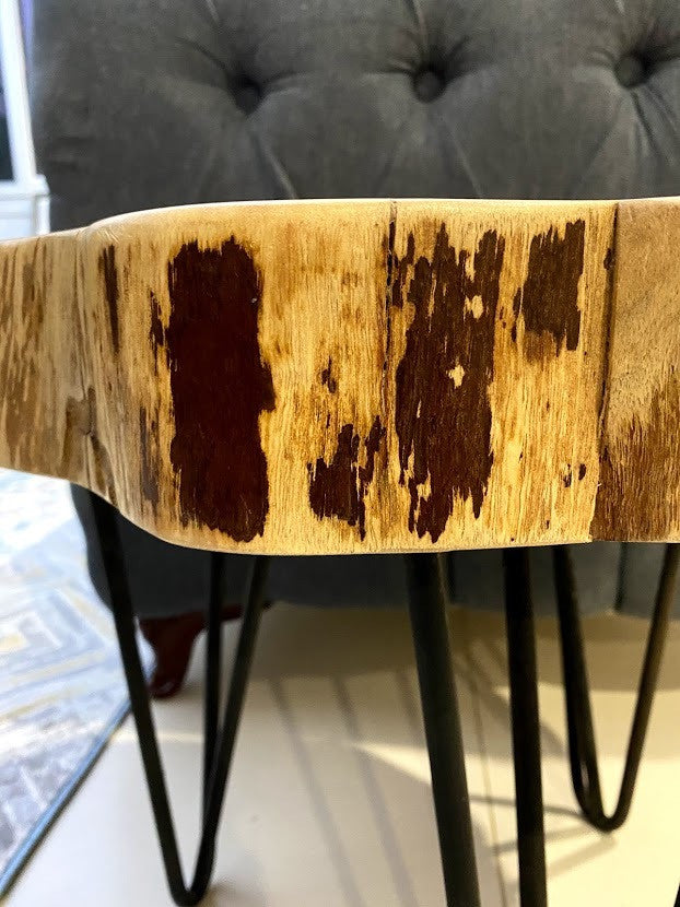 End/Side Table (Acacia Wood) Industrial style