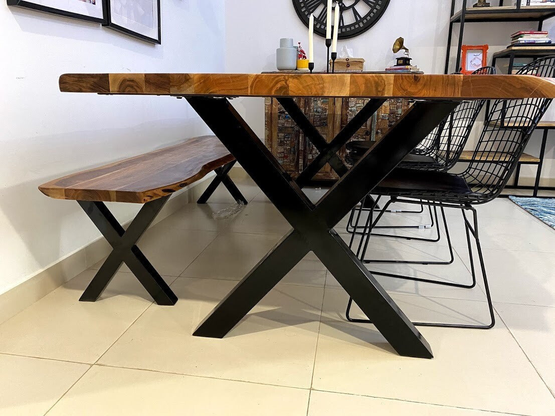 Dining Table (Acacia Wood) Industrial style