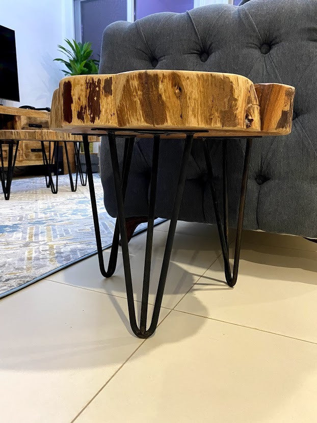 End/Side Table (Acacia Wood) Industrial style