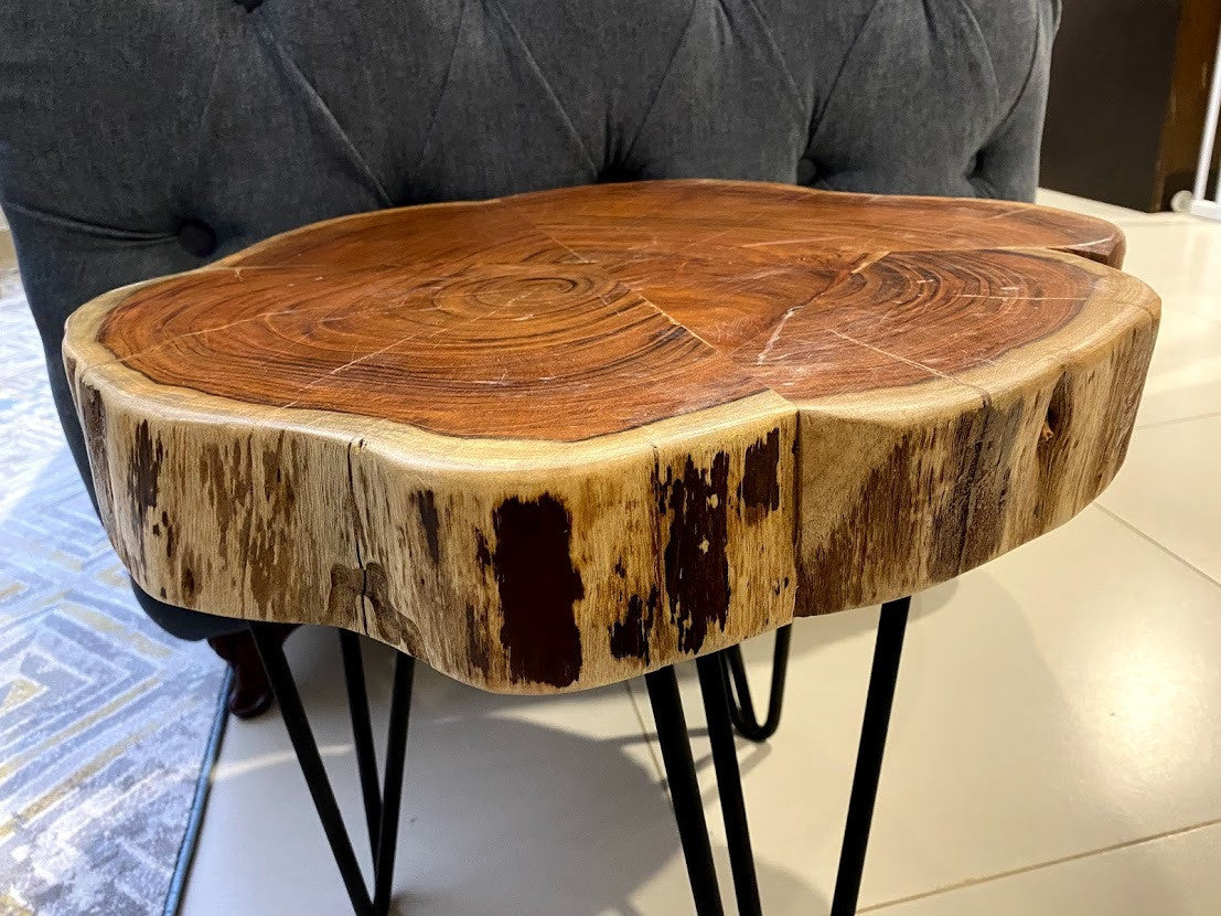 End/Side Table (Acacia Wood) Industrial style