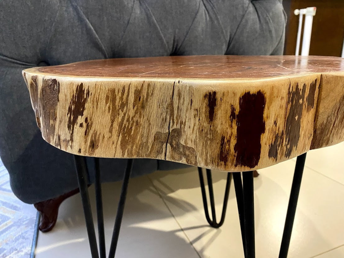 End/Side Table (Acacia Wood) Industrial style