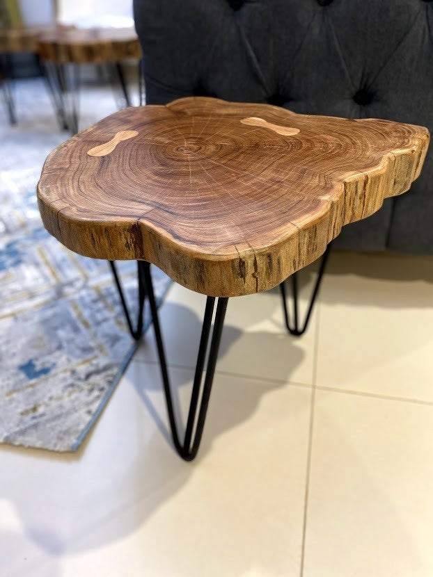 End/Side Table (Acacia Wood) Industrial style