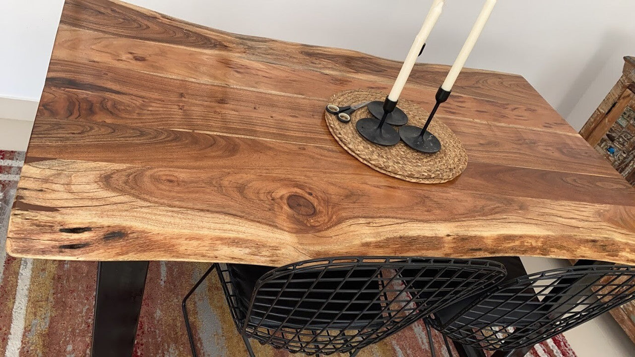 Dining Table (Acacia Wood) Industrial style