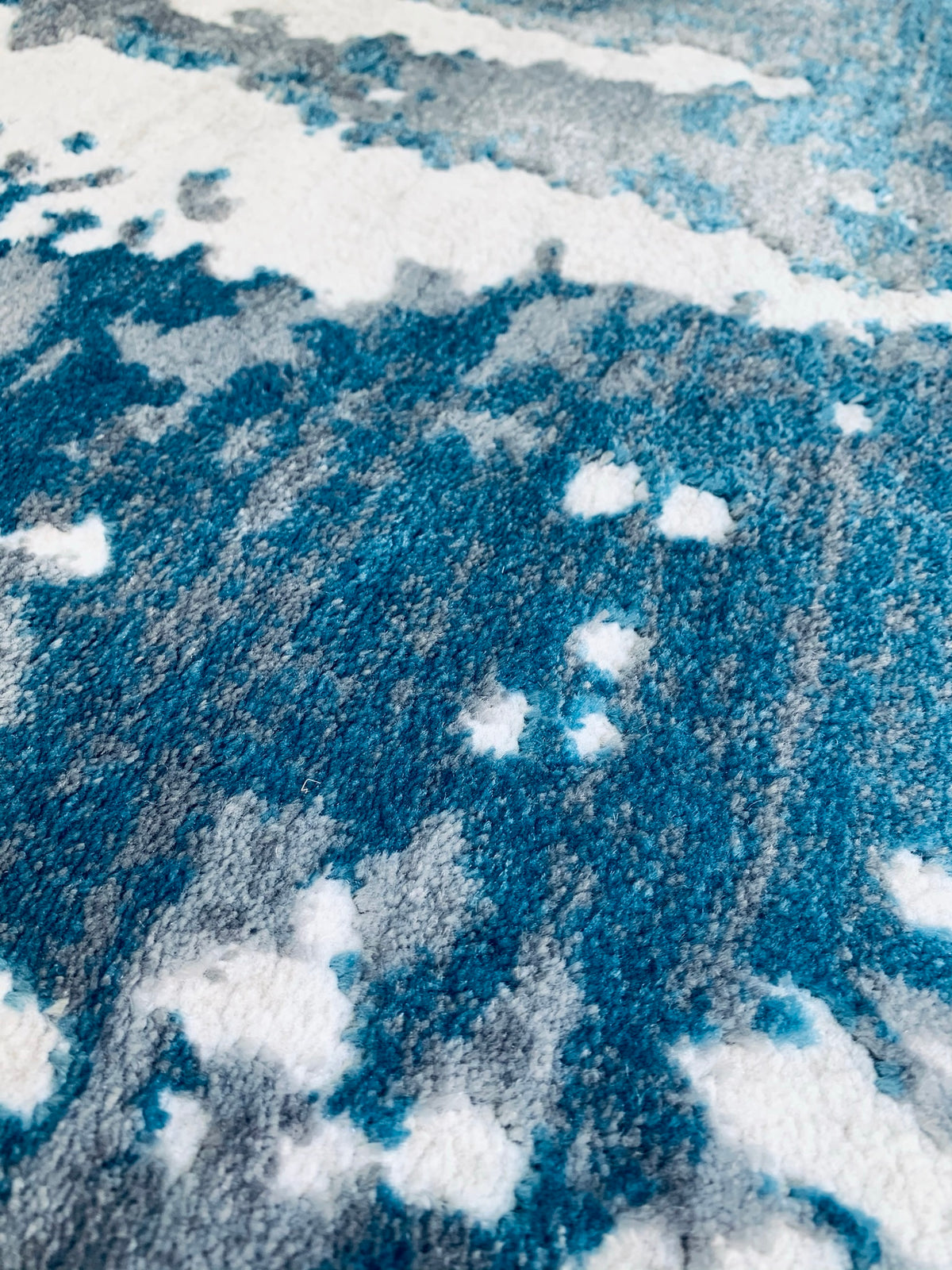 Charon Blue Charon Grey Teal Blue Carpet (Rectangle) – Handpicked Furniture