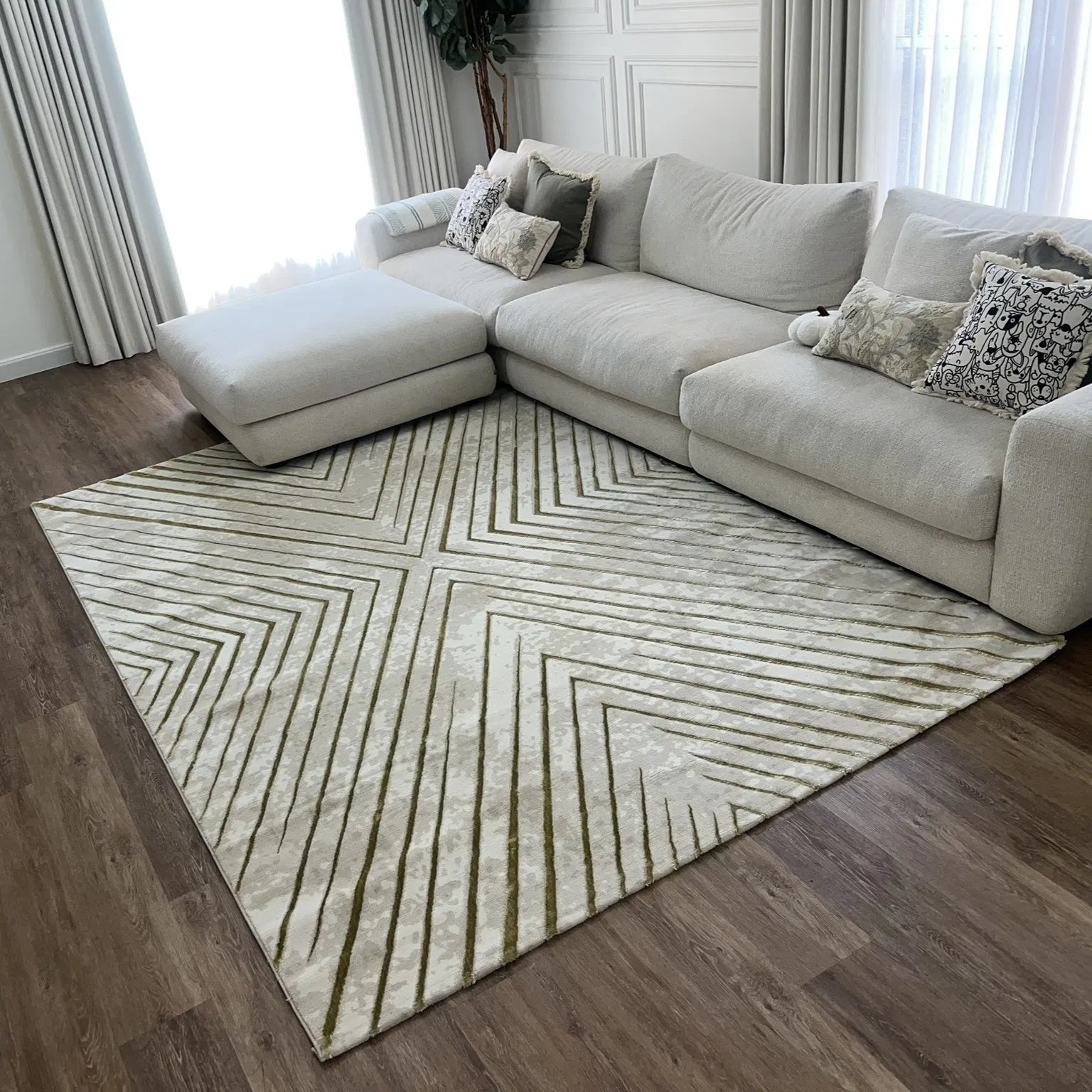 Allora Beige Gold Carpet (Rectangle)