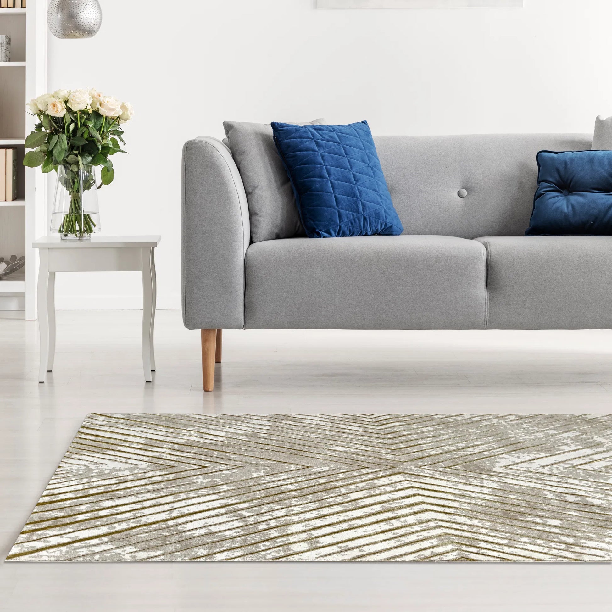 Allora Beige Gold Carpet (Rectangle)