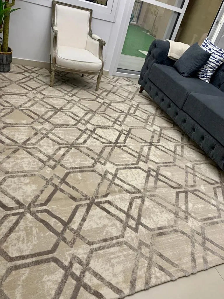 Dominos Beige Brown Carpet (Rectangle)