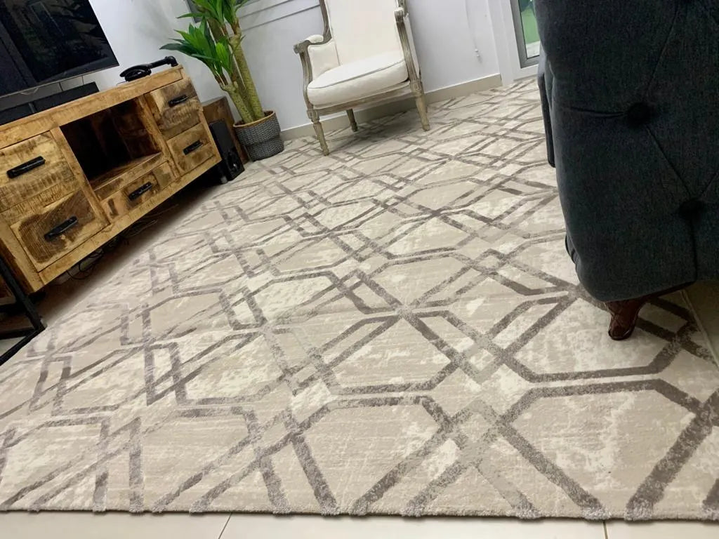 Dominos Beige Brown Carpet (Rectangle)