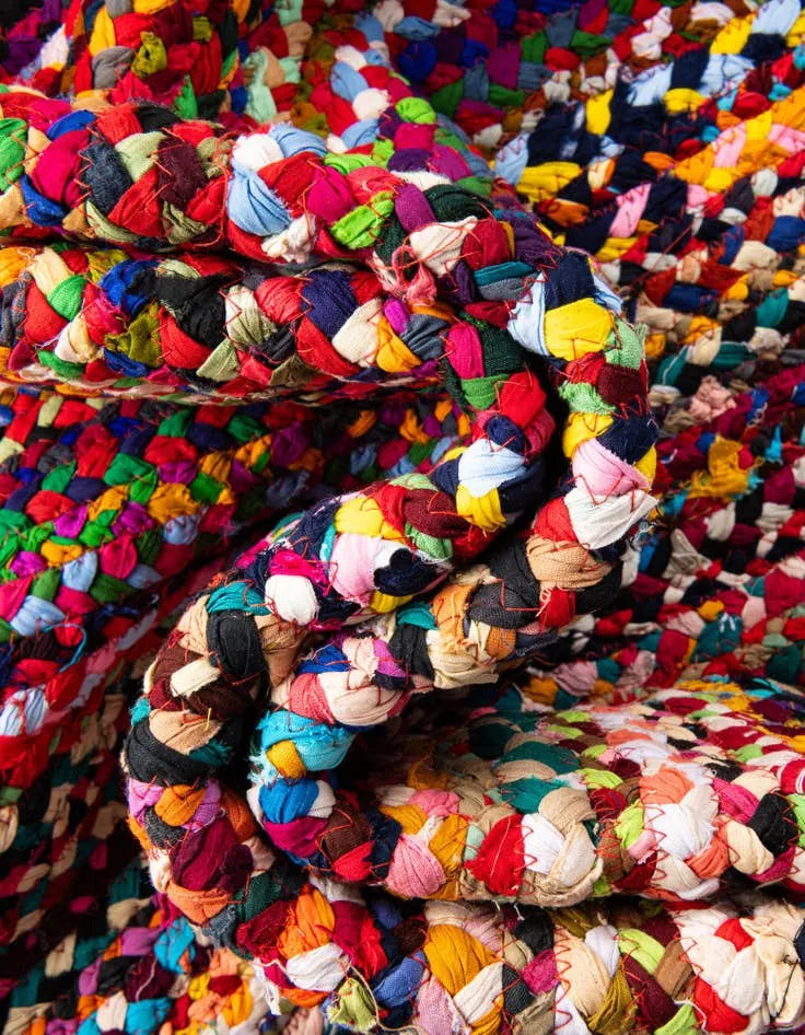 Marathonas Chindi Multi-Coloured Carpet Jute (Square)