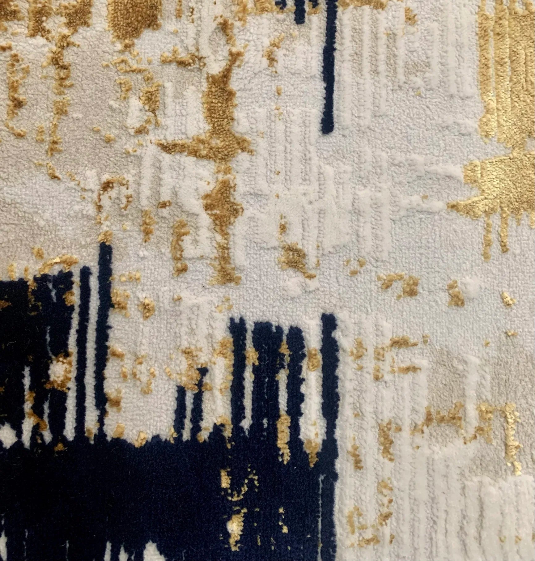 Pyrgos Beige Navy Blue Carpet (Rectangle)