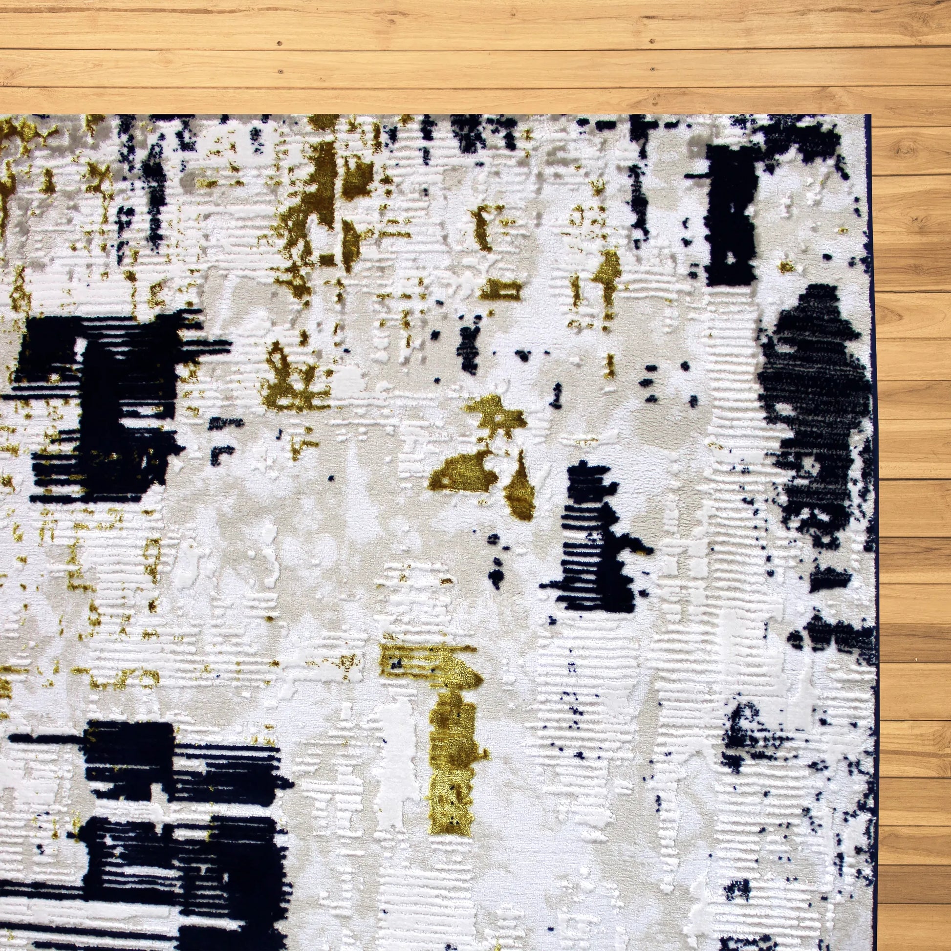 Pyrgos Beige Navy Blue Carpet (Rectangle)