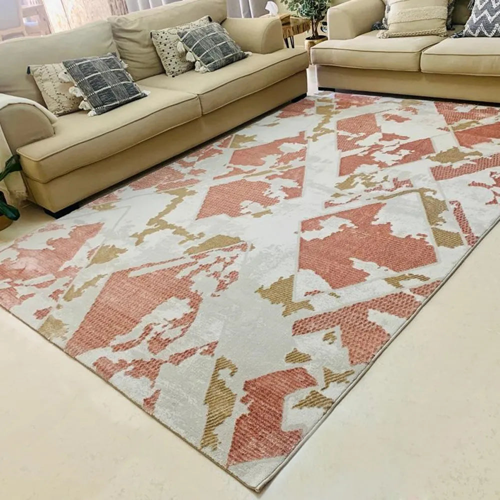Spire Beige Pink Carpet (Rectangle)