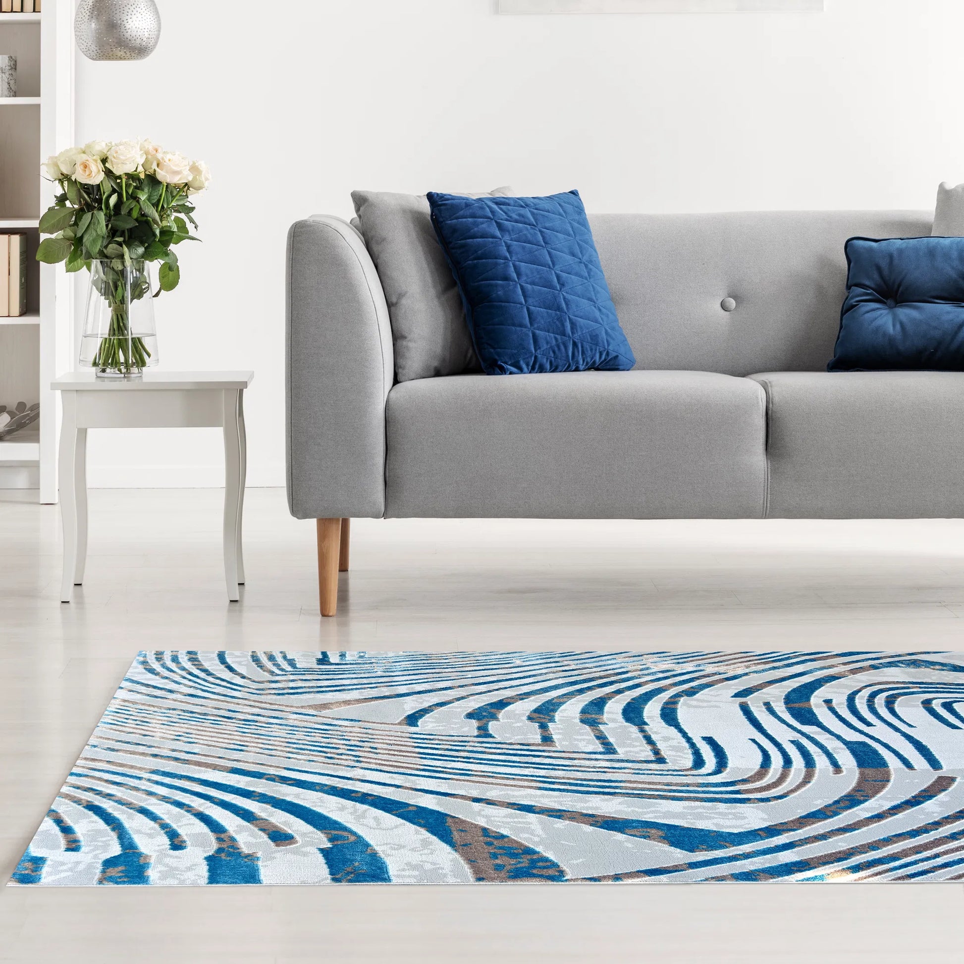 Hypnos Beige Blue Carpet (Rectangle)