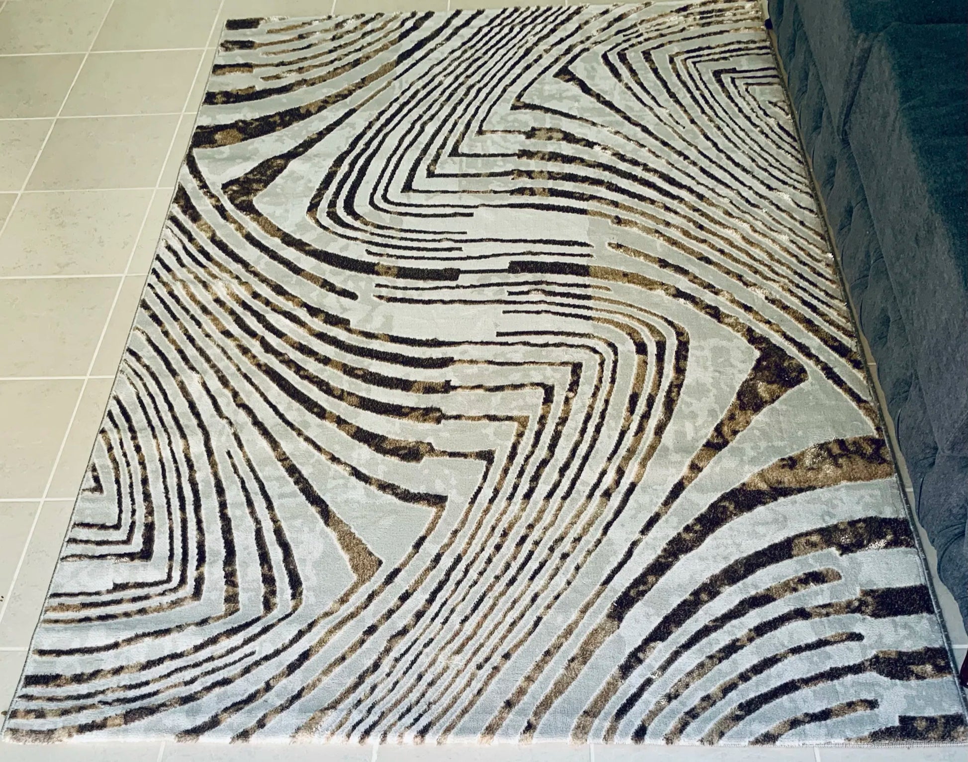 Kratos Beige Brown Carpet (Rectangle)