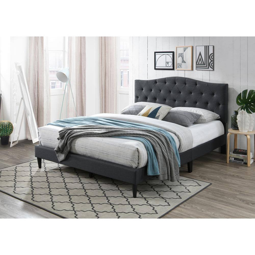 James Upholstered Bed (Choose size, fabric, colour & legs)
