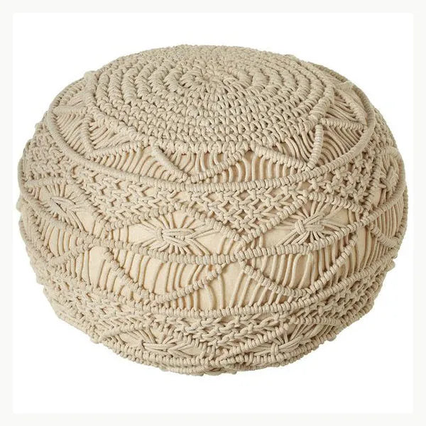 Rustic Charm Pouf