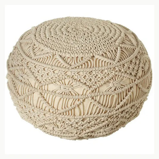 Rustic Charm Pouf
