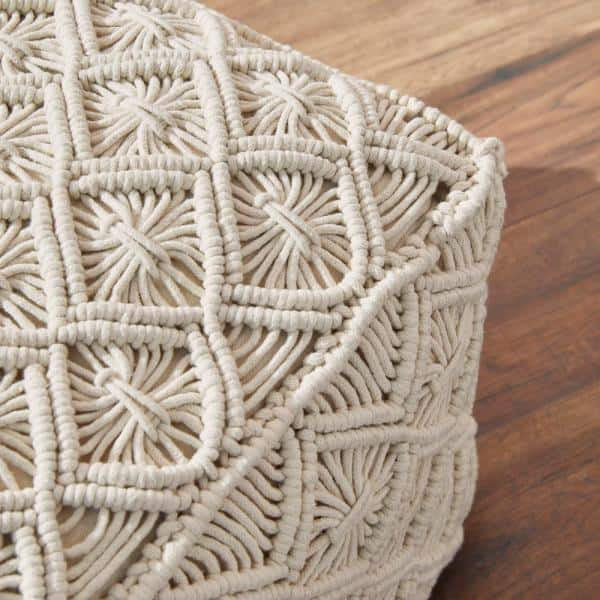 Shenzen Cotton Pouf Cream (Made on order)