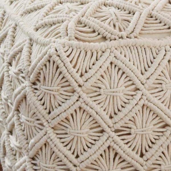 Shenzen Cotton Pouf Cream (Made on order)