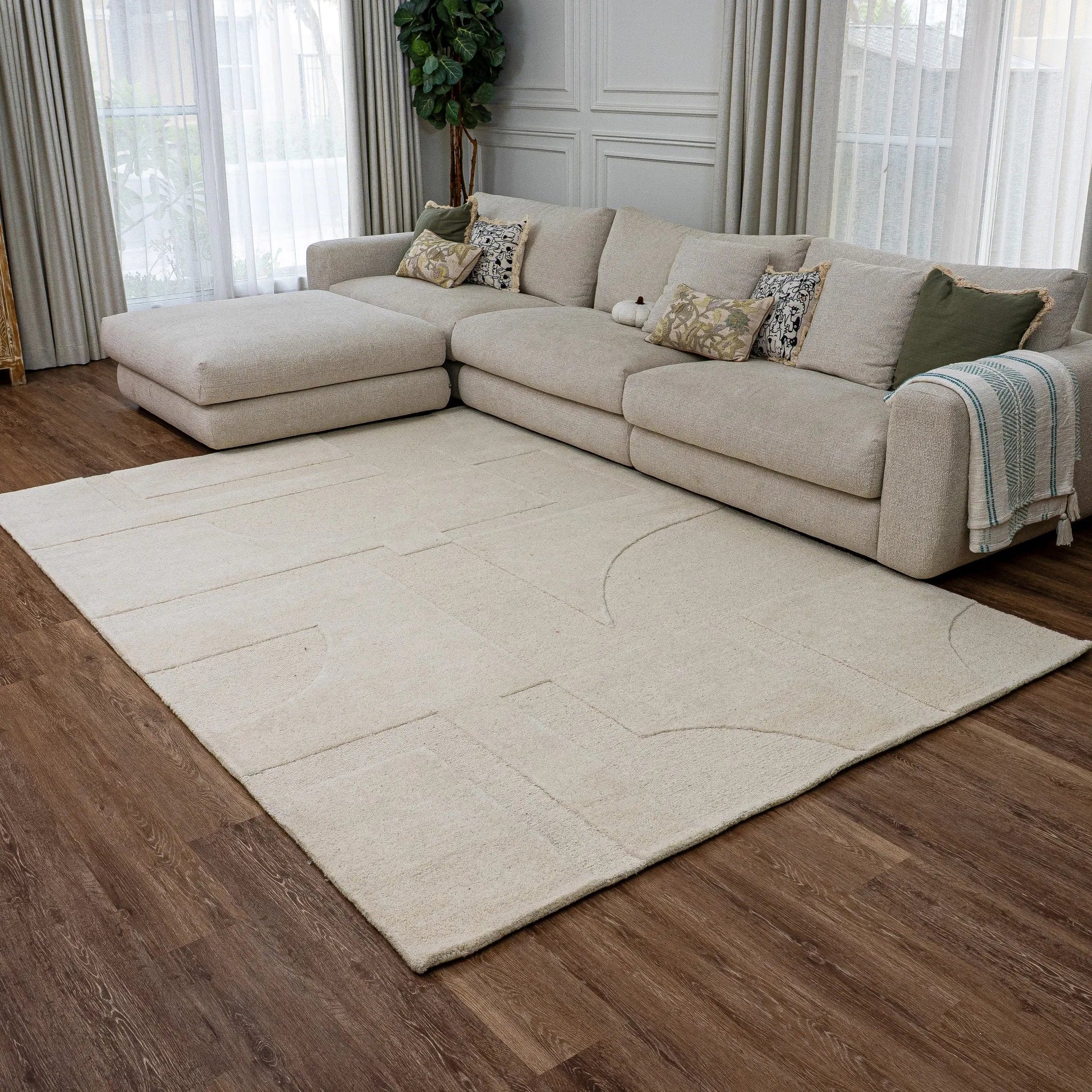 Pure Wool Carpet Premio Beige (Runner)