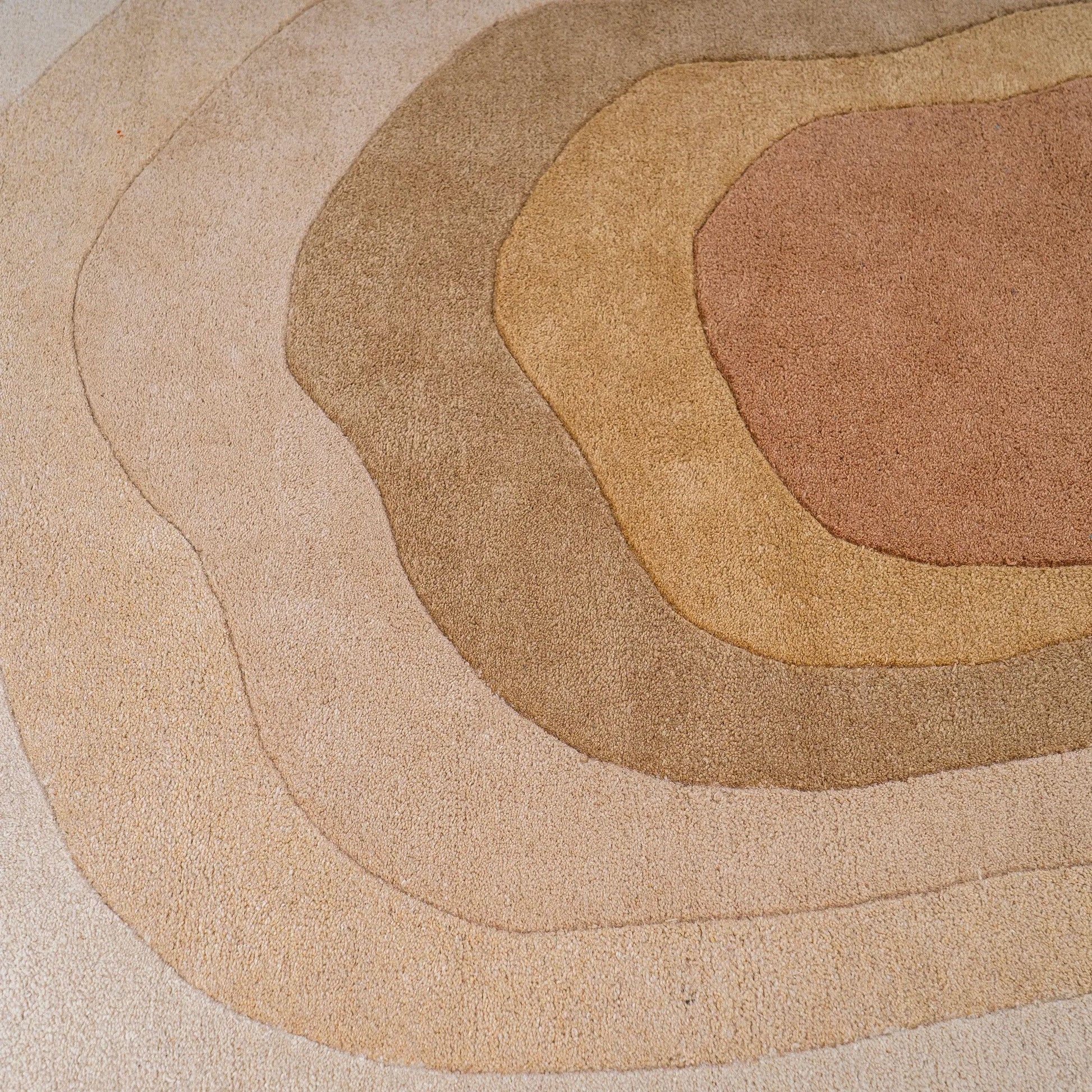 Pure Wool Carpet Contour Beige (Runner)