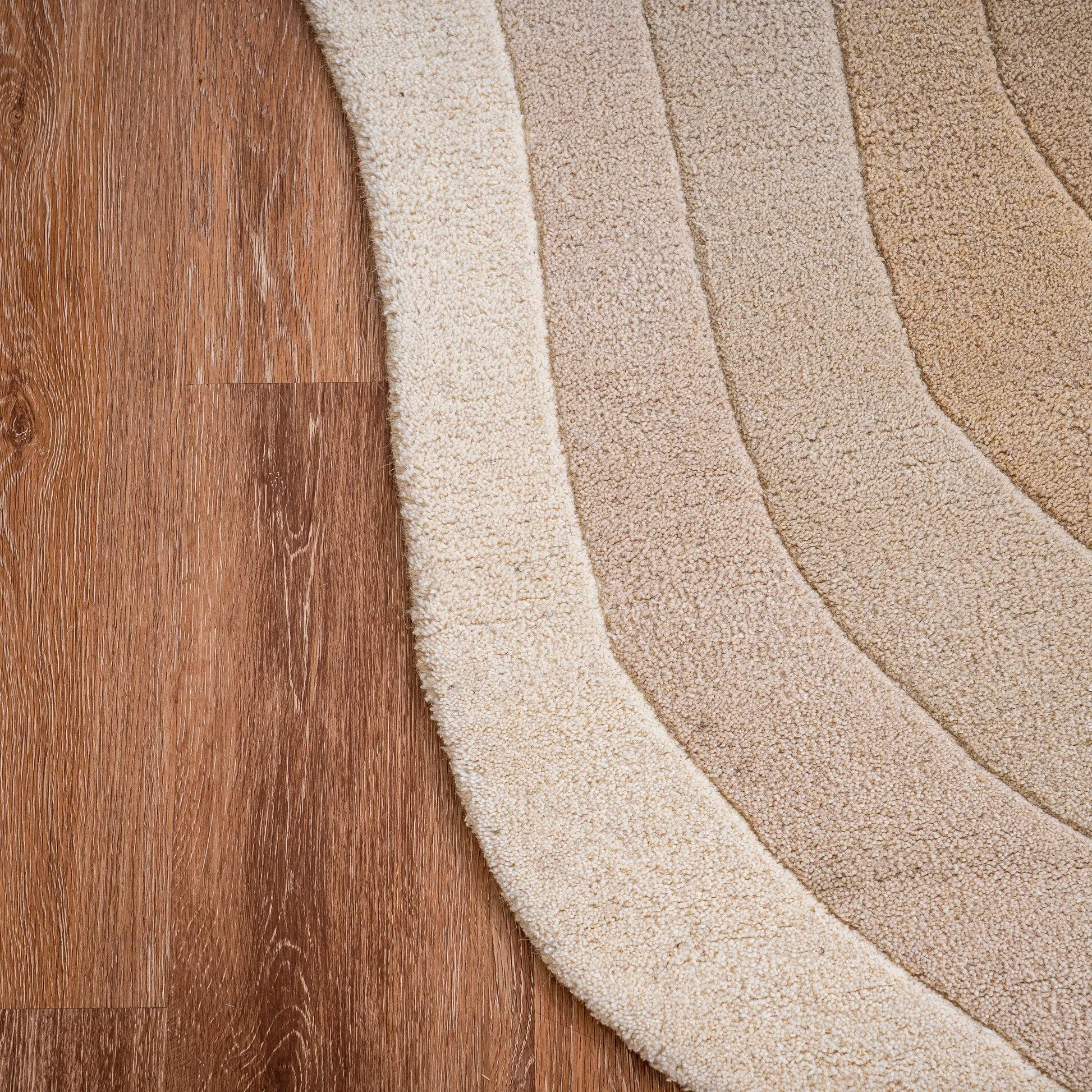 Pure Wool Carpet Contour Beige (Runner)