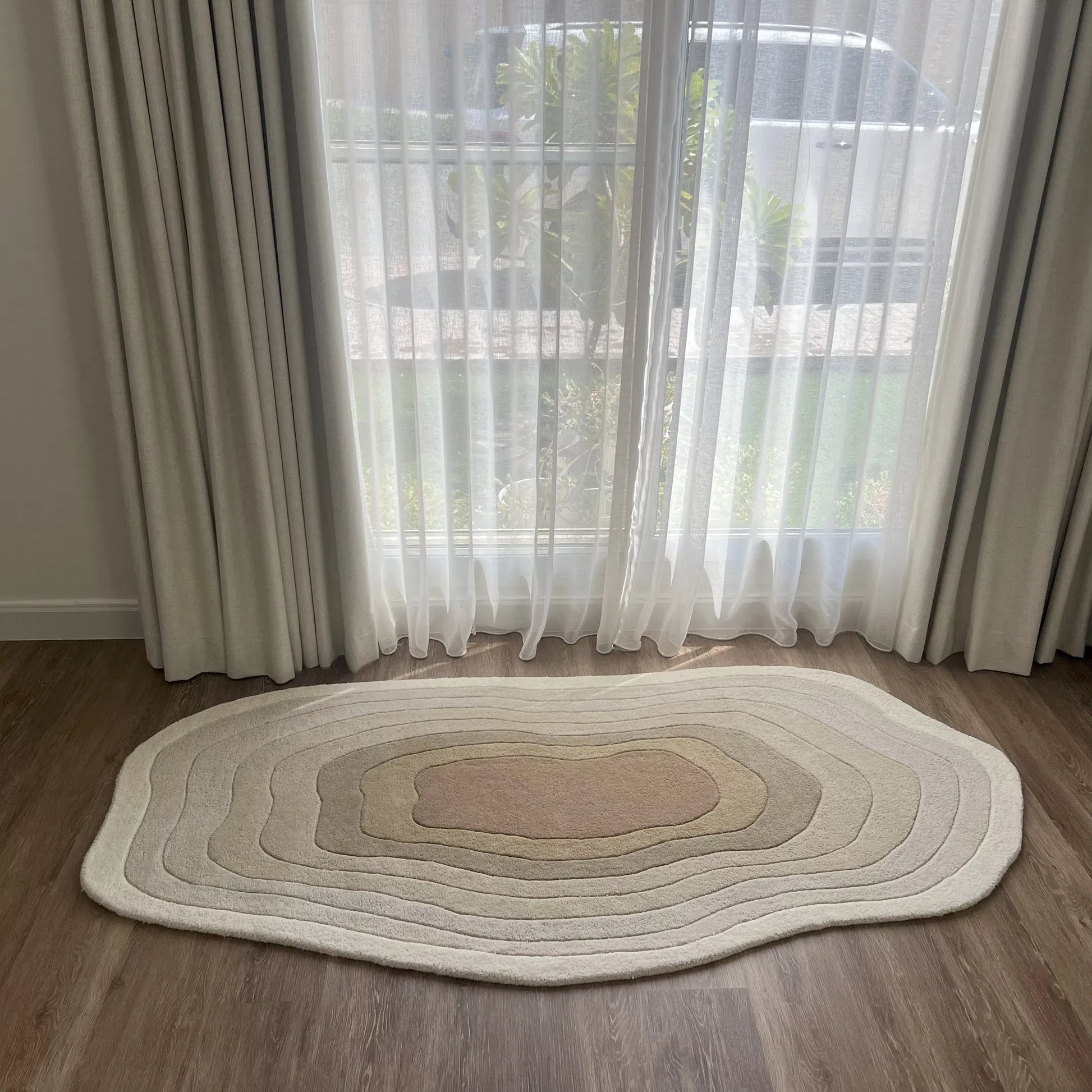 Pure Wool Carpet Contour Beige (Runner)