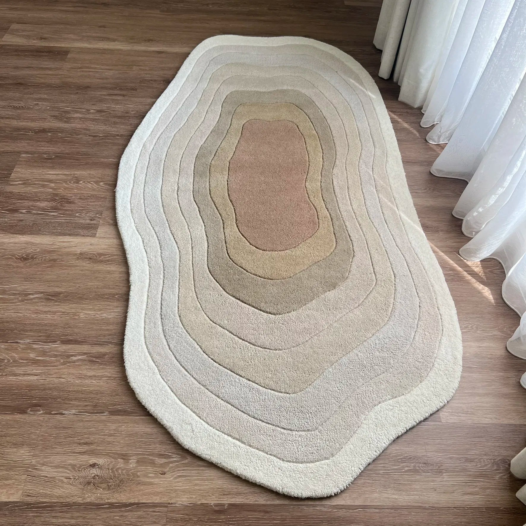 Pure Wool Carpet Contour Beige (Runner)