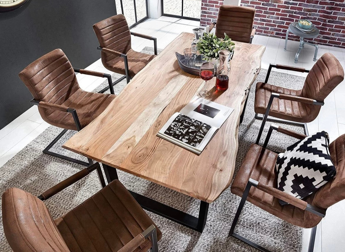 Dining Table (Acacia Wood) Industrial style
