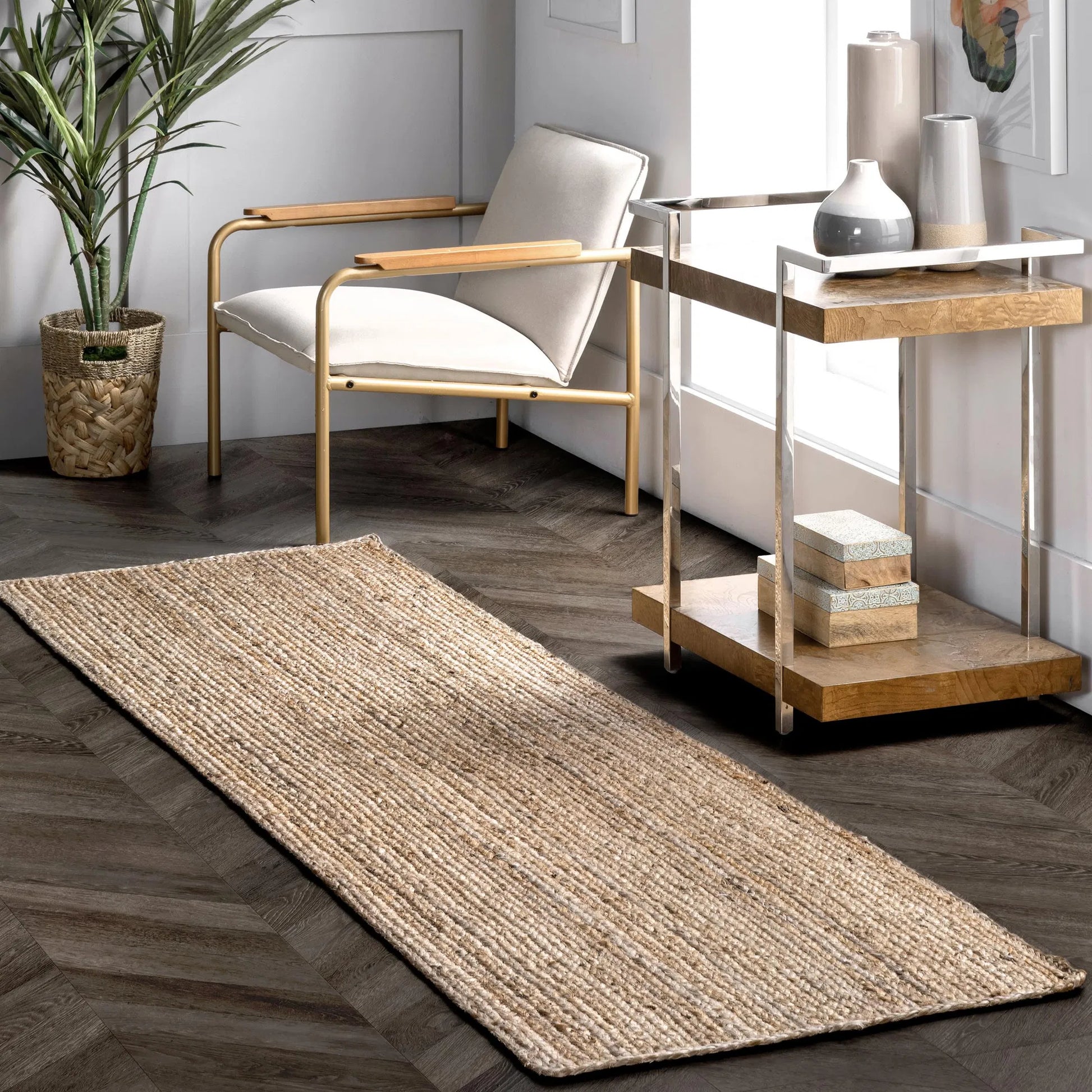Thermi Braided Natural Beige Carpet (Square)