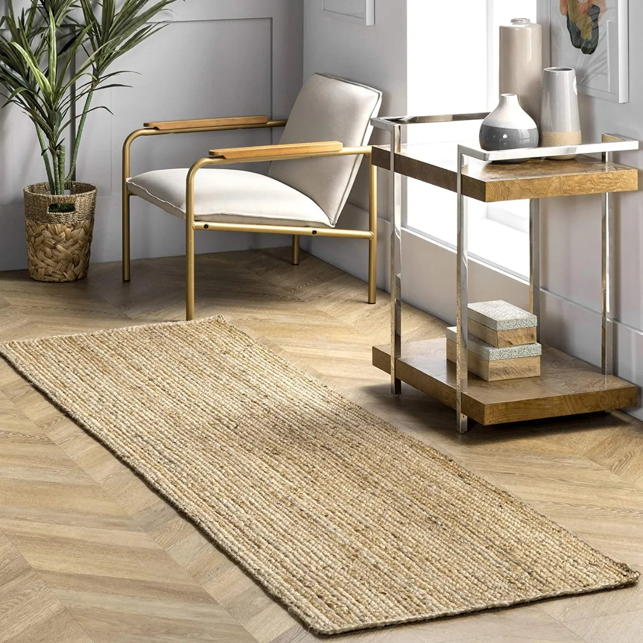 Thermi Braided Natural Beige Carpet (Runner)