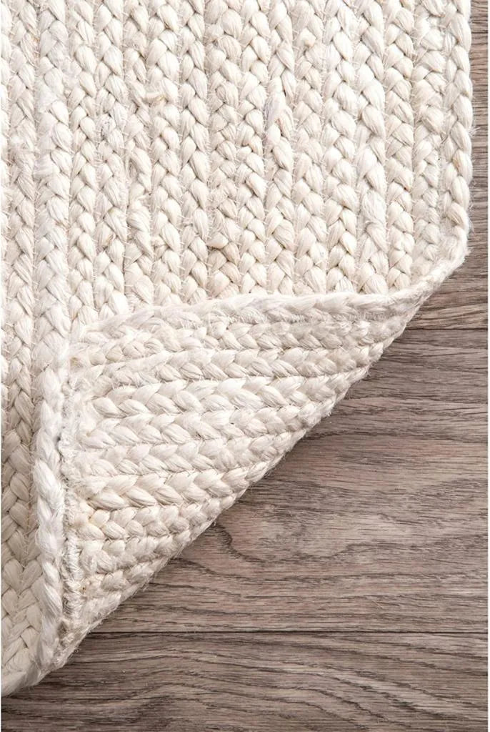 Pai Braided Jute White Carpet (Rectangle)