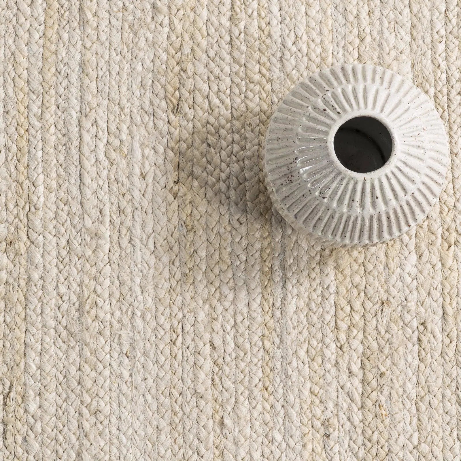 Pai Braided Jute White Carpet (Rectangle)