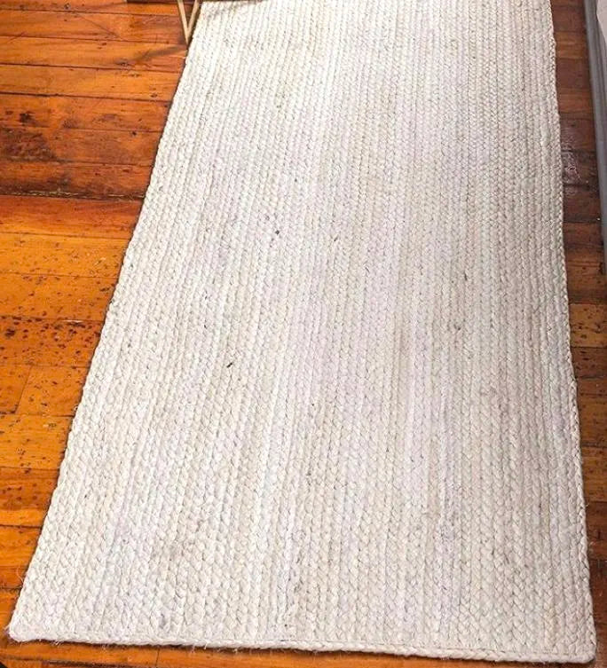 Pai Braided Jute White Carpet (Runner)